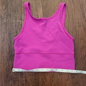 Women's Pink Ribbed Tank Top